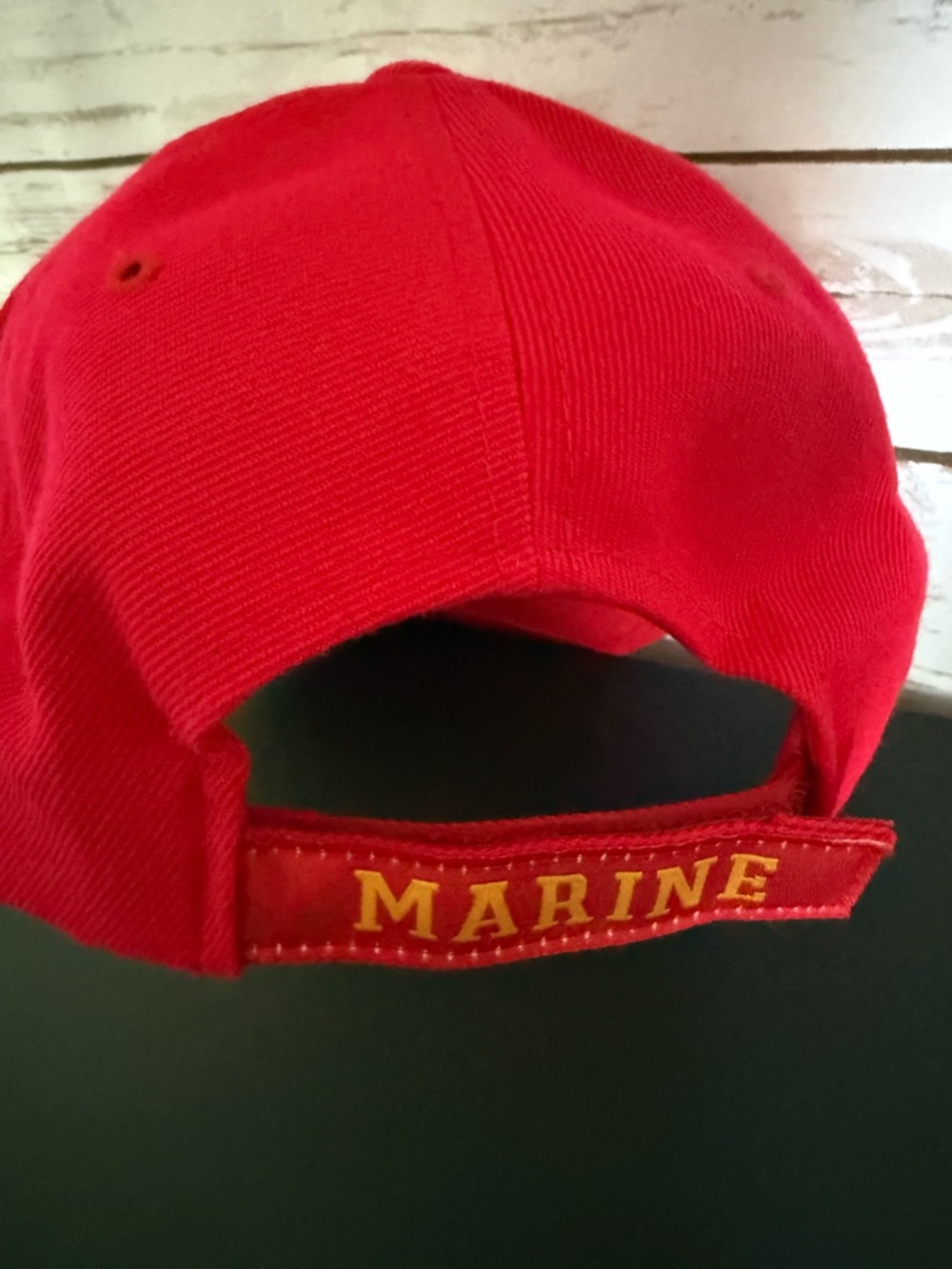 United States Marine Corps Red Embroidered Baseball Cap - Picture 7 of 8